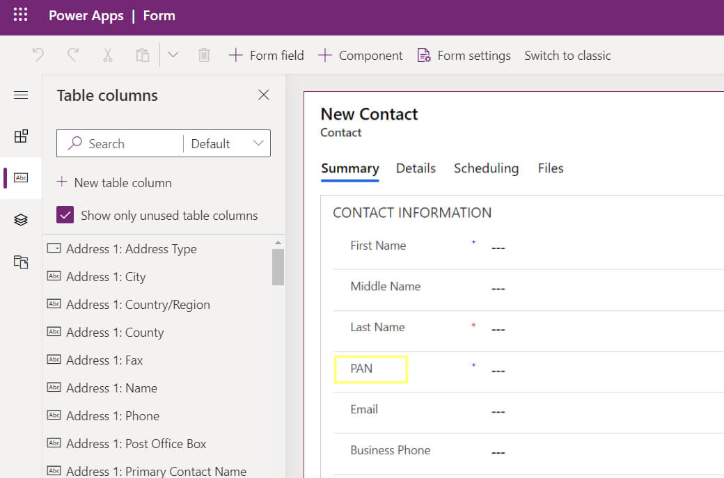 CRM field data 2