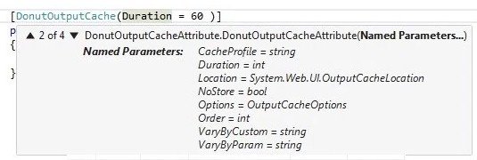 DonutOutputCache attribute